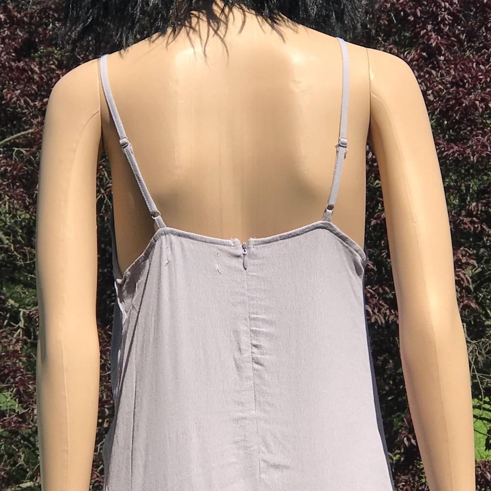 🌸🆕 Mauve Thin Strap Embroidered Fringe Dress - Picture 7 of 8